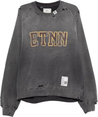 Miharayasuhiro Distressed Logo-print Sweater