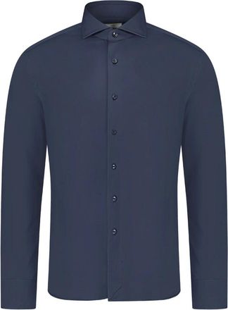 Xacus Donkerblauw Overhemd Lange Mouw - Heren - Casual Overhemden - Blauw - XL - Overhemden