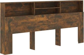 vidaXL Armario cabecero roble ahumado 220x19x103,5 cm Vidaxl