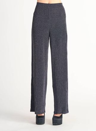 Dex Clothing Wide Leg Knit Glitter Pant In Black