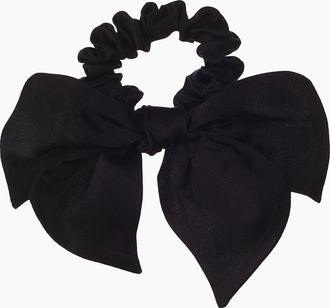 H&M Seidenscrunchie mit Schleife - Schwarz