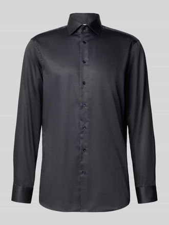 Seidensticker Regular Fit Businesshemd mit Kentkragen Modell New in Anthrazit, Größe 39