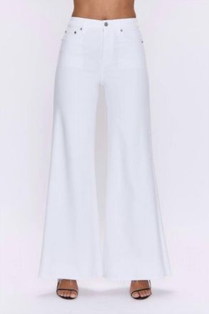 Pistola Denim Izzy Mid Rise Wide Leg Jean In Vivid White