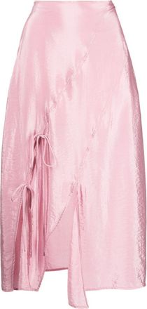 Rejina Pyo Joey draped midi skirt - women - Nylon/Viscose/Viscose/Polyester - 10 - Pink