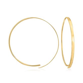 Ross-Simons Italian 14kt Yellow Gold Eternity Hoop Earrings