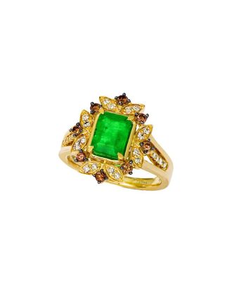Le Vian Costa Smeralda Emeralds 14K 1.67 Ct. Tw. Diamond & Emeralds Half-Eternity Cocktail Ring