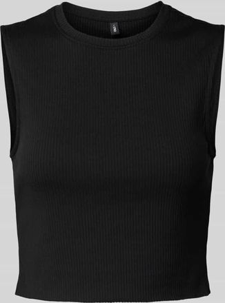 Only Slim Fit Crop Top aus Baumwoll-Mix Modell VELA in Black, Gr&ouml;&szlig;e XL