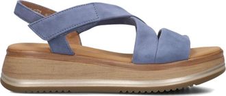 Gabor Schoenen, Dames, Blauw, 38 1/2 EU, Leer, Blauwe 746 Sandalen