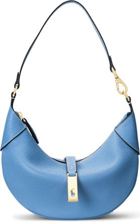Polo Ralph Lauren small logo-charm leather shoulder bag - women - Calf Leather - OS - Blue