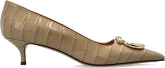 Ferragamo Schoenen, Dames, Beige, 38 1/2 EU, Lara Schoenen met Hak
