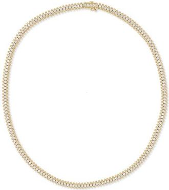 Bony Levy 18K Gold Florentine Diamond Tennis Necklace, 3.80ct in 18K Yellow Gold/diamond at Nordstrom, Size 16