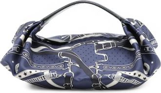 Herm&egrave;s 2023 Silk La Promenade du Matin Bandana Balusoie Bag handbag - Blu