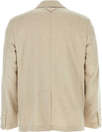 Prada Mens Cashmere Blazer Beige Blazers