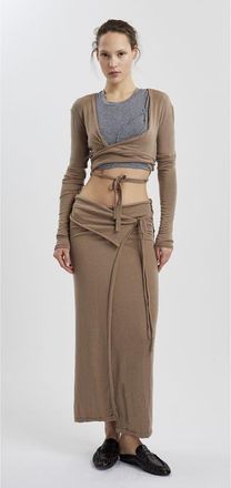 Mother of All Papper Wrap Top in Brown at Nordstrom, Size X-Small