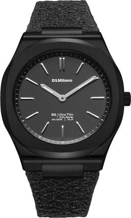 D1 Milano Ultra Thin Kevlar Strap Watch, 39mm in Black at Nordstrom