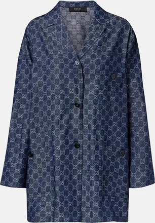 Gucci GG jacquard denim shirt