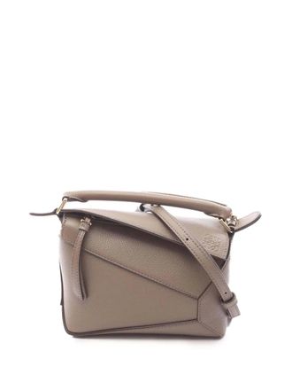 Loewe Borsa a tracolla Puzzle Edge mini in pelle di vitello 2010-2025 - Marrone