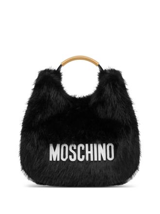 Moschino Shopper van imitatiebont - Zwart
