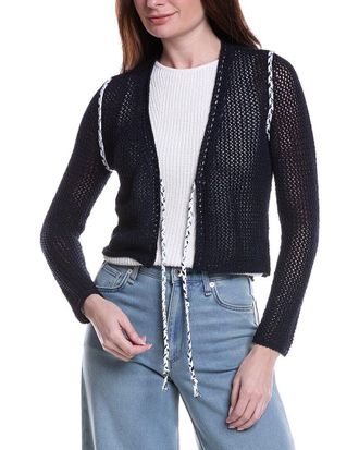 Nic+Zoe NIC+ZOE Mesh Tie Cardigan