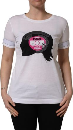 Dolce & Gabbana Womens White D&g We Love Japan Print Cotton T-Shirt