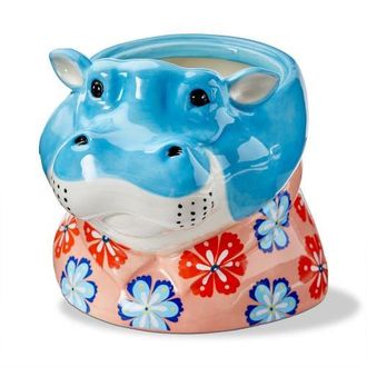 Tag Eclectic Hippo Garden Planter Multi Earthenware 6.35x6.28x4.5 in in Green at Nordstrom