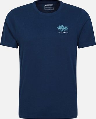 Mountain Warehouse Mens Mountain Warehouse Mens Southwold Back Print Organic T-Shirt - Navy - Size: 36