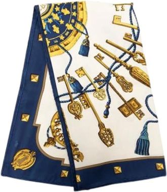 Herm&egrave;s Pre-owned Les Cles Sjaal - Dames - Vintage Accessoires - Veelkleurig - ONE Size - Vintage