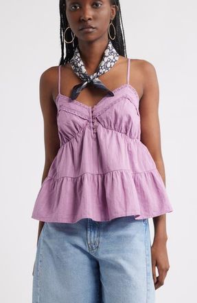 Treasure & Bond Cotton Gauze Bandana in Navy Blooming Flowers at Nordstrom