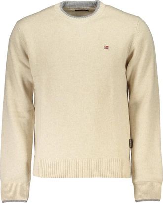 Napapijri Kleding - Heren - Ronde hals truien - Beige - 2XL - Truien & Vesten