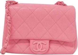 Chanel Pre-owned Caviar Skin Schoudertas - Dames - Vintage Schoudertas - Roze - ONE Size - Leer - Vintage