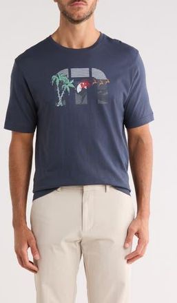Travis Mathew Cart Race Pima Cotton Graphic T-Shirt in Mood Indigo at Nordstrom Rack, Size Medium