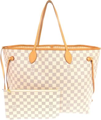 Louis Vuitton White Damier Azur Canvas Tote Bag (Pre-Owned)