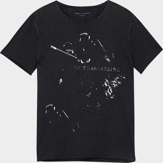 John Varvatos Mens No Trespassing Graphic T-Shirt