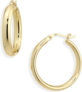 Argento Vivo Medium Round Hoop Earrings in Gold at Nordstrom Rack