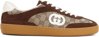 Gucci Bruine Sneakers voor Mannen Ss 25 - Heren - Sneakers - Bruin - 40 EU - Su&egrave;de - Schoenen