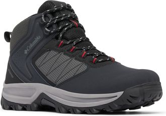 Columbia Mens Transverse Hike Waterproof Shoe, Black/Mountain Red, 8 UK