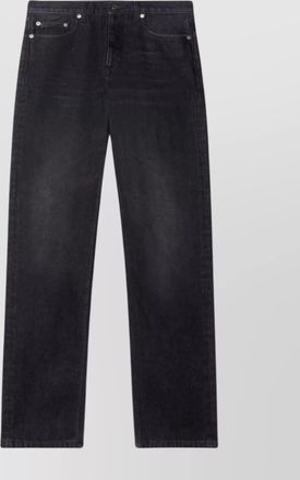 Off-white straight trousers with five-pocket and loops