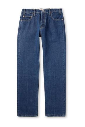 Cherry Los Angeles Straight-Leg Logo-Embroidered Jeans