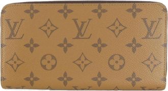 Louis Vuitton Marron Coated Canvas Long Wallet (Bi-Fold) (Pre-Owned)
