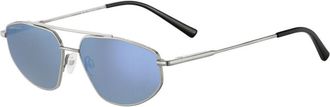 Serengeti Eyewear Marlon Polarized SS539002 Mens Sunglasses Silver Size 57