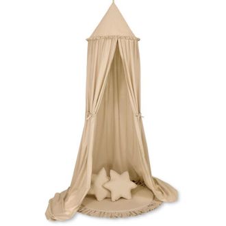 OEM Conjunto: Dosel Colgante Para Habitaci&oacute;n Infantil, Alfombra Con Volante, Almohadas - Beige