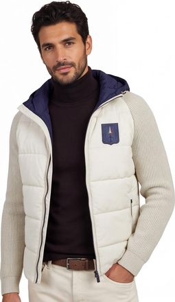 Aeronautica tussenjas Aeronautica Militare creme slim fit effen