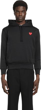 Comme Des Gar&ccedil;ons Heart Cotton Jersey Hoodie