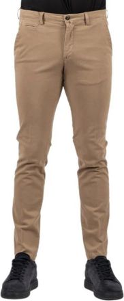BRIGLIA 1949 Slim-fit Broeken - Heren - Slim Fit Broeken - Bruin - XL - Leer - Broeken