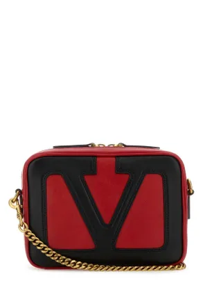 Valentino Garavani Red Nappa Leather Viva Superstar Crossbody Bag