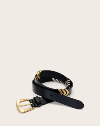 AllSaints Leather Suki Leather Belt, Size: XS