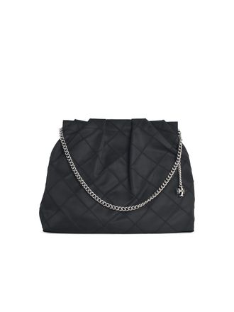 Tory Burch Tory Burch Fleming Large Black Nylon Hobo Bag