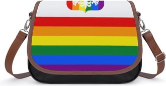 Generic Gay-Pri-de-Flag of Poland Womens Crossbody Bag Fashion Shoulder Handbags Message Tote Bag with Adjustable Strap