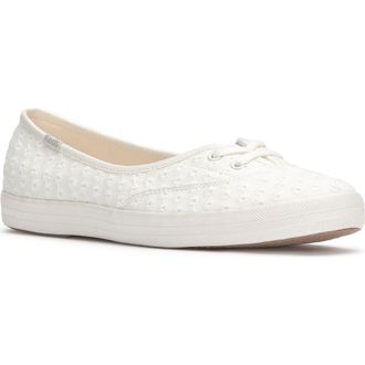 Keds Champion Mini Slip-On Sneaker in Snow White Daisey at Nordstrom, Size 6.5