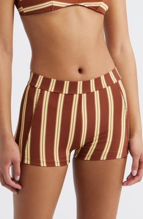 Damson Madder Trudi Swim Shorts in Brown at Nordstrom, Size 16 Us